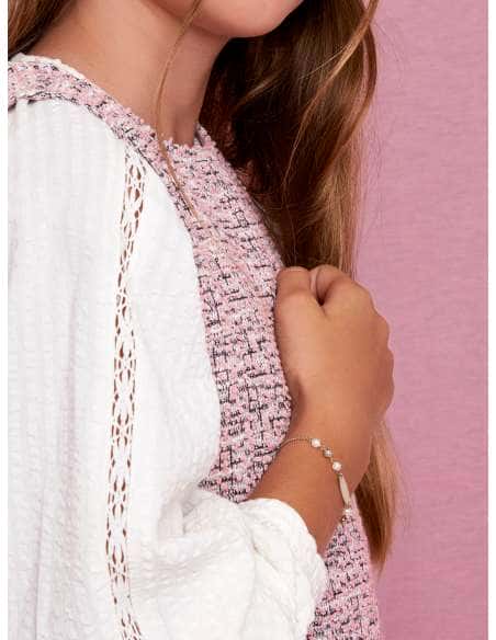 Pulsera esclava para Niña de Plata con Perlas - Marea D03303/AK