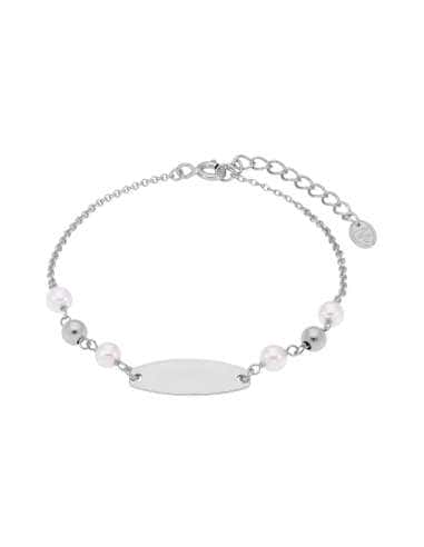 Pulsera esclava para Niña de Plata con Perlas - Marea D03303/AK