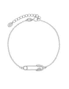 Pulsera para Mujer Pulsera de Plata Rodiada con Motivo Imperdible y Circonitas - Marea D02003/AA