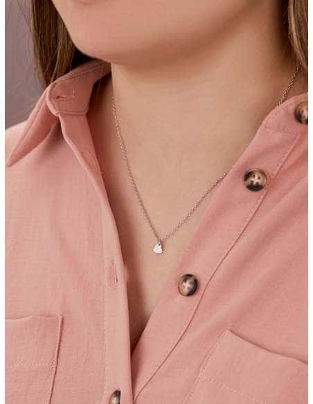 Collar para Mujer plata de 1 ley corazón - Marea D02607/AL