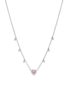 Collar para Mujer de Plata Corazón piedra rosa - Marea D03207/AM