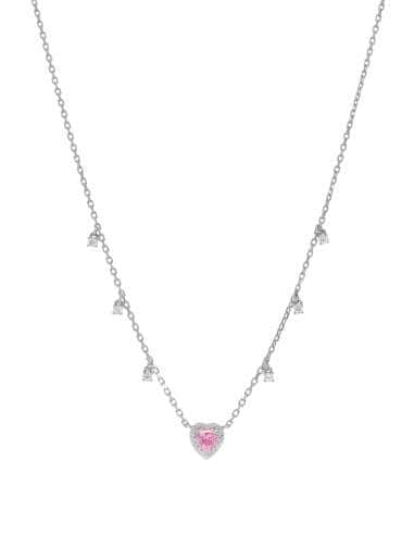 Collar para Mujer de Plata Corazón piedra rosa - Marea D03207/AM
