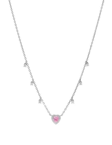 Collar para Mujer de Plata Corazón piedra rosa - Marea D03207/AM
