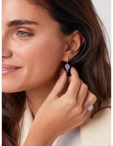 Anillo para Mujer Cristal Lavanda y Circonitas...