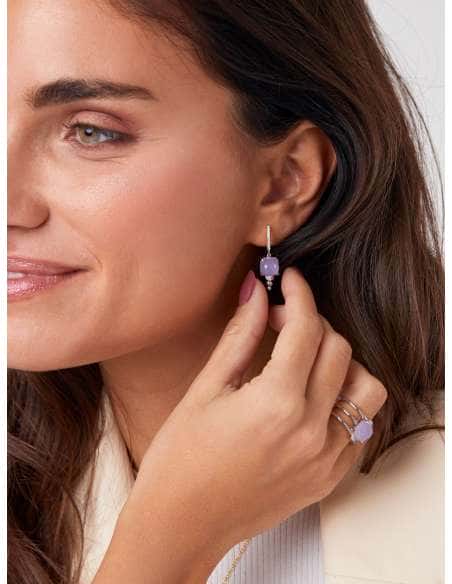 Anillo para Mujer Cristal Lavanda y Circonitas en Plata de Ley Rodio - Marea D03506/AT18