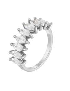 Anillo para Mujer Plata con 9 Circonitas Navette - Marea D02106/AW12