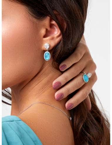 Pendientes para Mujer lagrima con colgante de...