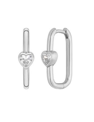 Pendientes para Mujer rectangulares con circonita en forma de corazón - Marea D02101/CK