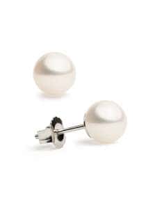 Pendientes para Mujer con Perla (6mm) - Plata de ley