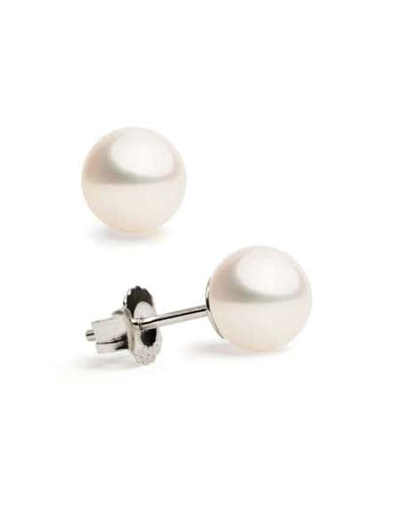 Pendientes para Mujer con Perla (6mm) - Plata de ley