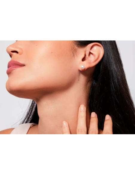 Pendientes para Mujer con Perla (6mm) - Plata de ley