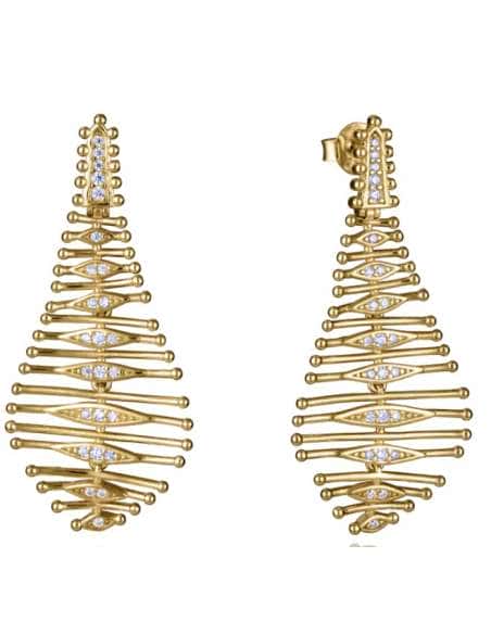Pendientes para Mujer de Plata baño de oro forma de hoja - Viceroy 2318E100-30
