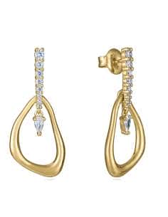Pendientes para Mujer de Plata con baño de oro y fila de circonitas - Viceroy 1328E00-30