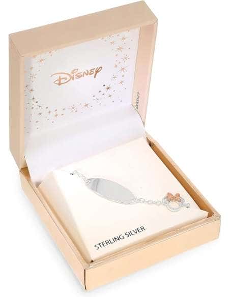 Pulsera esclava para Niña de Plata con Lazo Minnie en Oro Rosa - Disney AG0006B1