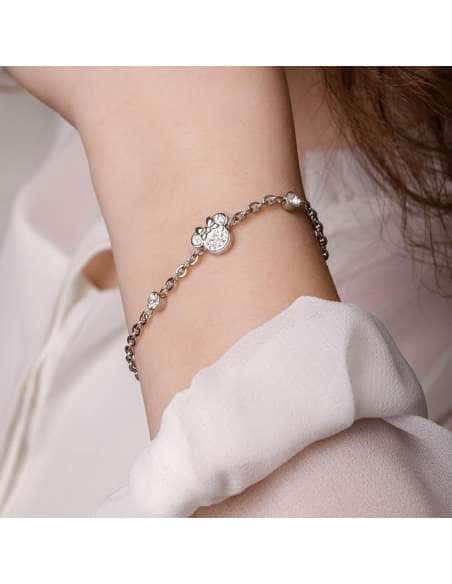 Pulsera para Niña de Acero Minnie con Circonitas - Disney ST0025B