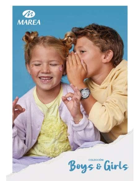 Reloj para Niño Deportivo con Correa de Acero y Esfera Blanca- Marea B41361/4