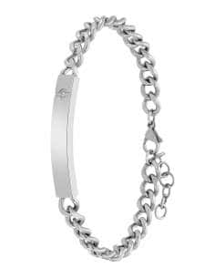 Pulsera Unisex Esclava de Acero con circonita - Marea C00103/389 (Grabado incluido)