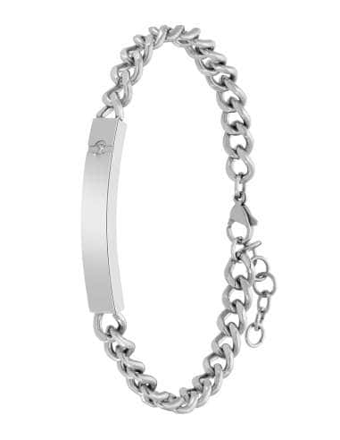 Pulsera Unisex Esclava de Acero con circonita - Marea C00103/389 (Grabado incluido)