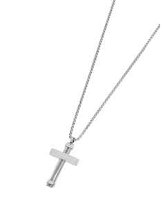Collar para Hombre con Cruz de Acero