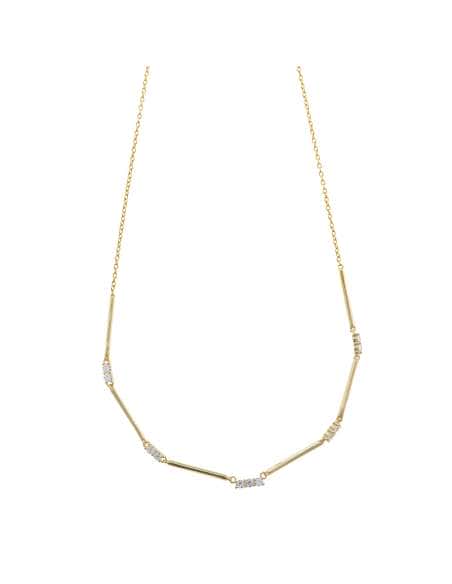 Collar para Mujer Barras y Circonitas chapado de oro - Salvatore 213C0179