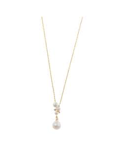 Collar para Mujer Plata de ley motivo de perlas y circonitas blancas - Salvatore 272C0011