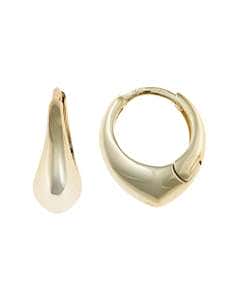 Pendientes para Mujer Aro Pera en Plata con Baño de Oro - Salvatore 213A0557