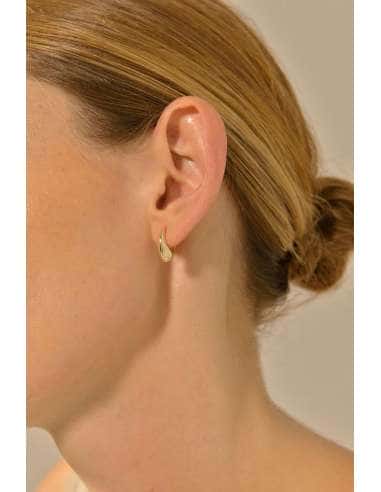 Pendientes para Mujer Aro Pera en Plata con...