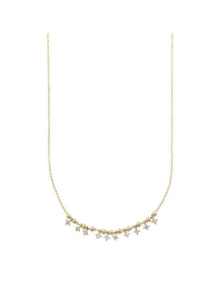 Collar para Mujer Plata de ley con  bolitas y circonitas colgantes - Salvatore 213C0175