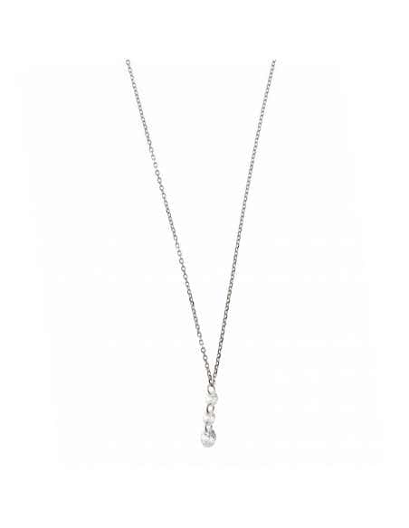 Collar para Mujer Plata de ley colgante con 3 circonitas - Salvatore 136C0373