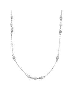 Collar para Mujer Plata de primera ley con Perlas y Circonitas -  Salvatore 164C0093