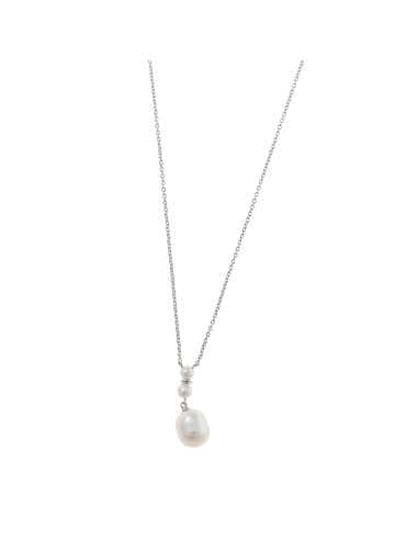 Collar para Mujer plata de primera ley con...