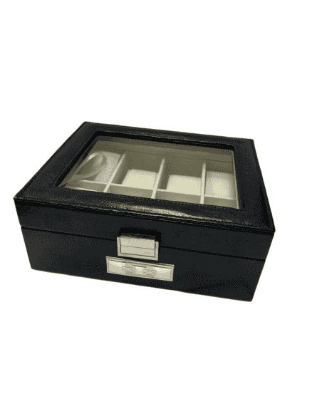 Joyero relojero 8 relojes tapa de cristal - Global Argenti LU 8196