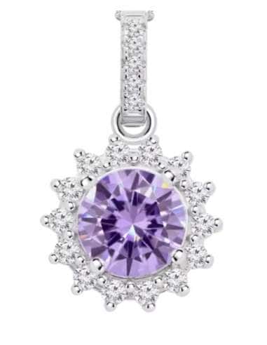 Collar para Mujer de plata Colgante Amatista...