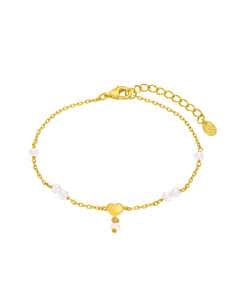 Pulsera para Mujer Multi-Perlas y Corazón en Plata de Ley...