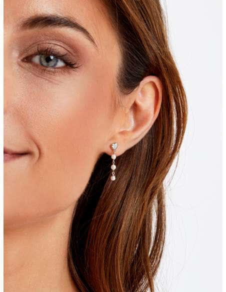 Pendientes para Mujer Pendientes Corazón Multiperla Plata - Marea D02901/AR