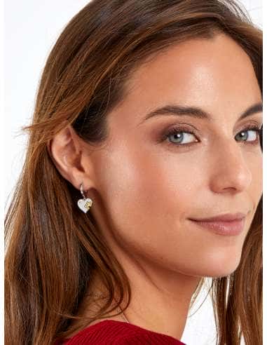 Pendientes para Mujer Corazón Puzzle Plata y...