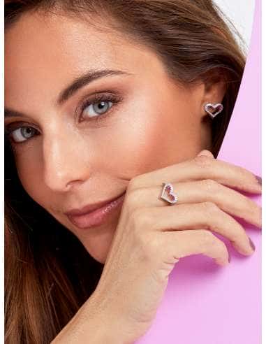 Anillo para Mujer Corazón Abierto Plata de Ley...