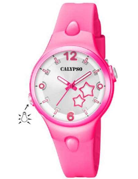 Reloj para Niña Rosa con Estrellas y Luz - Calypso K5745/3