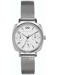 Reloj para Mujer de Acero con Correa de Malla Plateada y Esfera Blanca - Mark Maddox MM0100-15