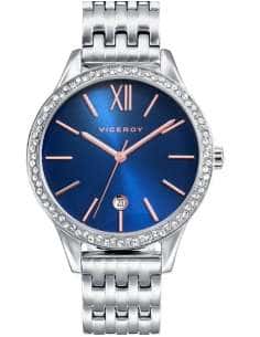 Reloj para Mujer de Acero con Esfera Azul y Bisel con Circonitas - Viceroy 471102-33