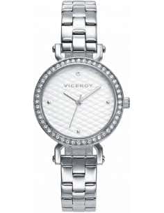 Reloj para Mujer de Acero Plateado con Circonitas y Esfera Texturizada - Viceroy 40912-07