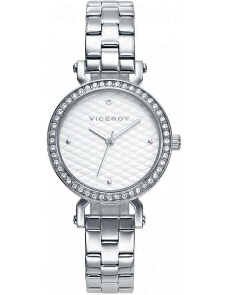 Reloj para Mujer de Acero Plateado con Circonitas y Esfera Texturizada - Viceroy 40912-07