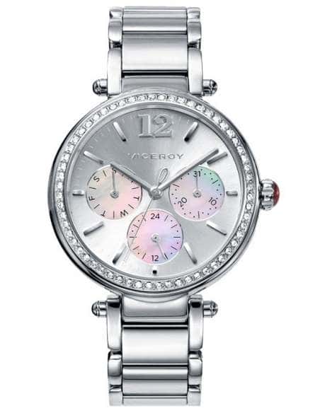 Reloj para Mujer de Acero con Bisel de Circonitas y Esfera Multifunción - Viceroy 471056-15