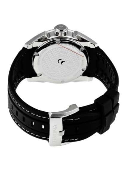 Reloj para Hombre con Esfera Negra, Detalles Azules y Correa de Silicona - Festina F16505/A
