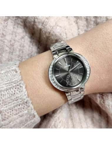 Reloj para Mujer de Acero con Bisel de Circonitas y Esfera Negra - Festina F16909/2