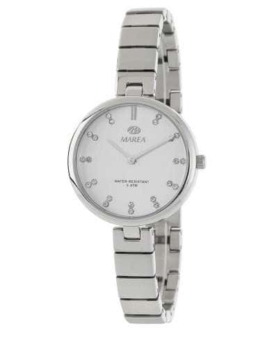 Reloj para Mujer de Acero Plateado con Esfera y Detalles de Circonitas - Marea B54142/1