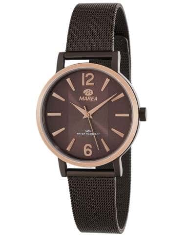 Reloj para Mujer  con Correa de Malla Marrón y Esfera Marrón- Marea B36155/3