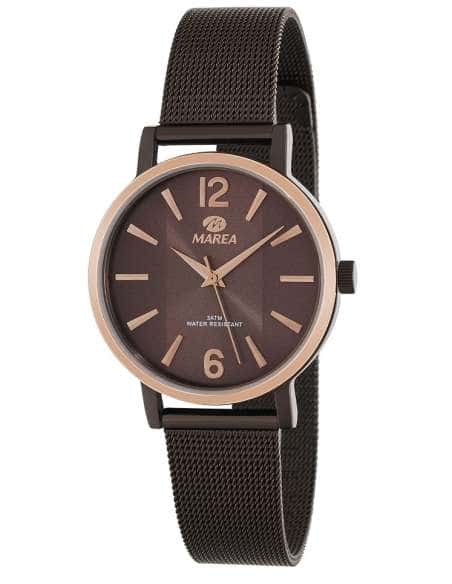 Reloj para Mujer  con Correa de Malla Marrón y Esfera Marrón- Marea B36155/3