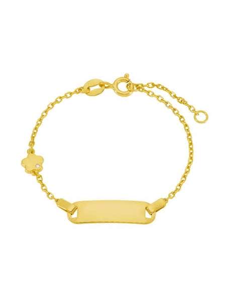 Pulsera escalava para Niña con Flor y Circonita de Plata dorada - Marea D03403/AB