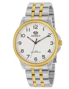 Reloj para Hombre Clásico Bicolor en Acero Plateado y Dorado con Esfera Blanca - Marea B36162/2